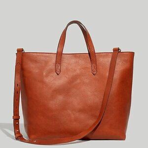 Madewell Medium Transport Tote Leather Crossbody Shoulder Strap Great Madewell